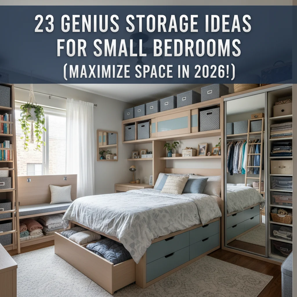 23 Genius Storage Ideas for Small Bedrooms (Maximize Space in 2026!)