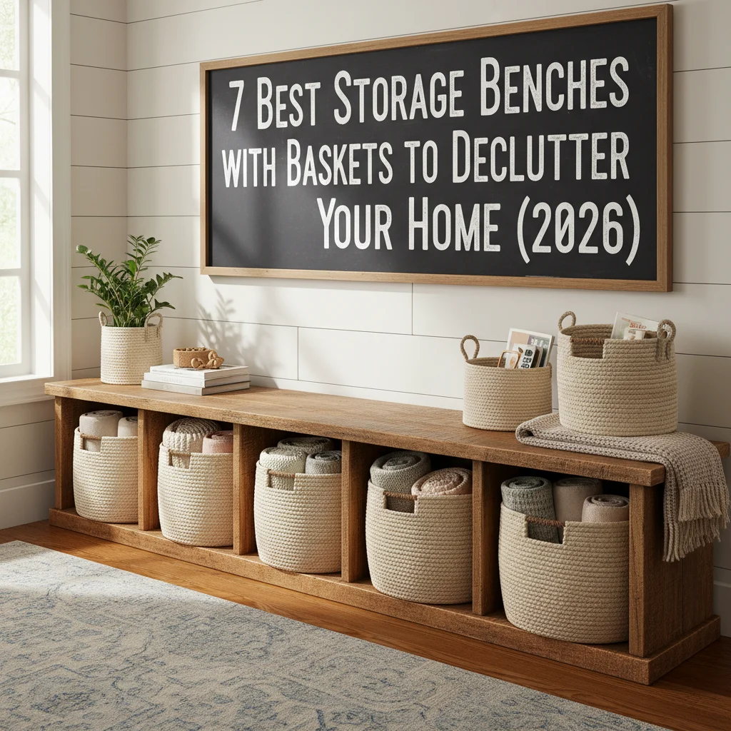 7 Best Storage Benches with Baskets to Declutter Your Home (2026)