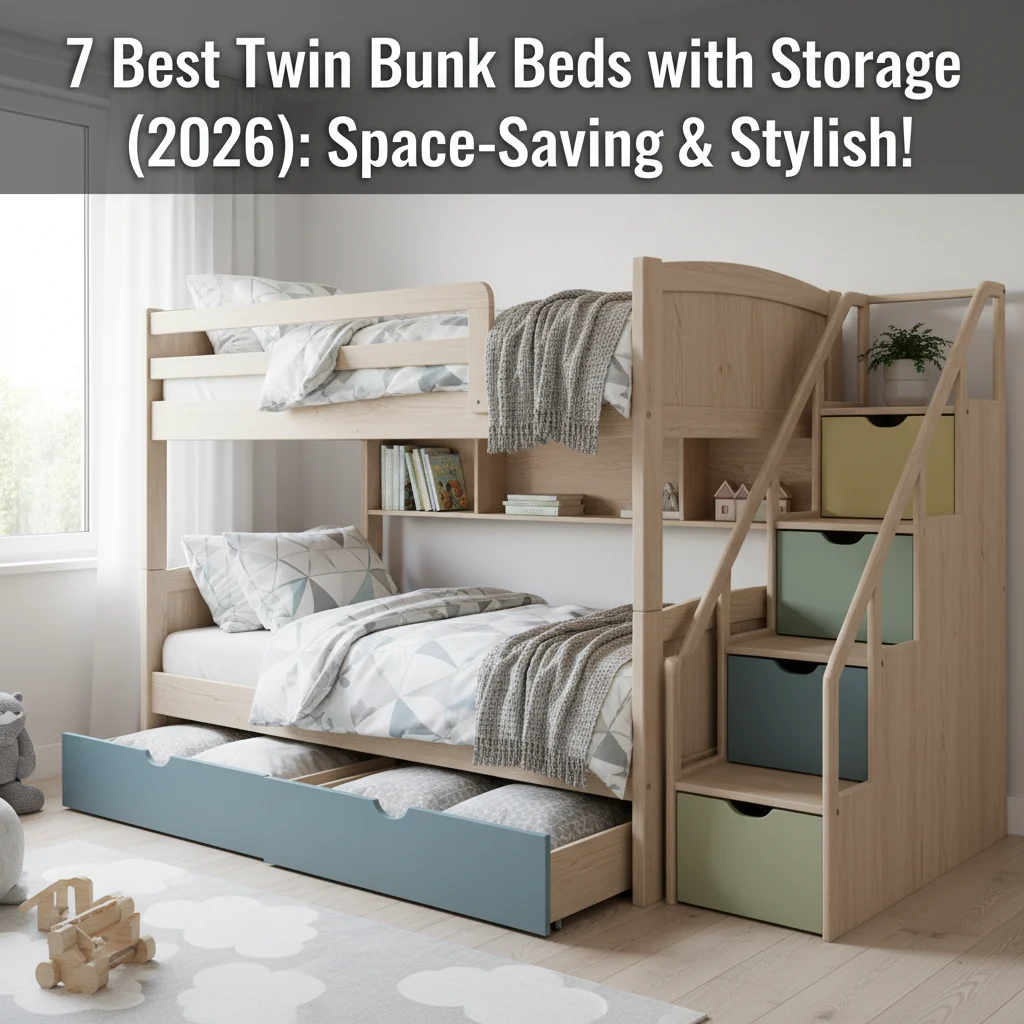 7 Best Twin Bunk Beds with Storage (2026): Space-Saving & Stylish!