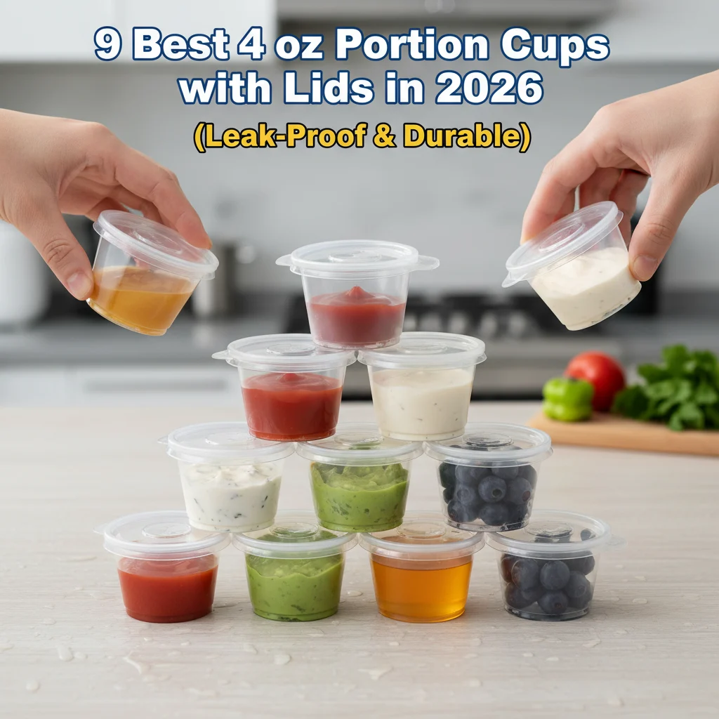 9 Best 4 oz Portion Cups with Lids in 2026 (Leak-Proof & Durable)