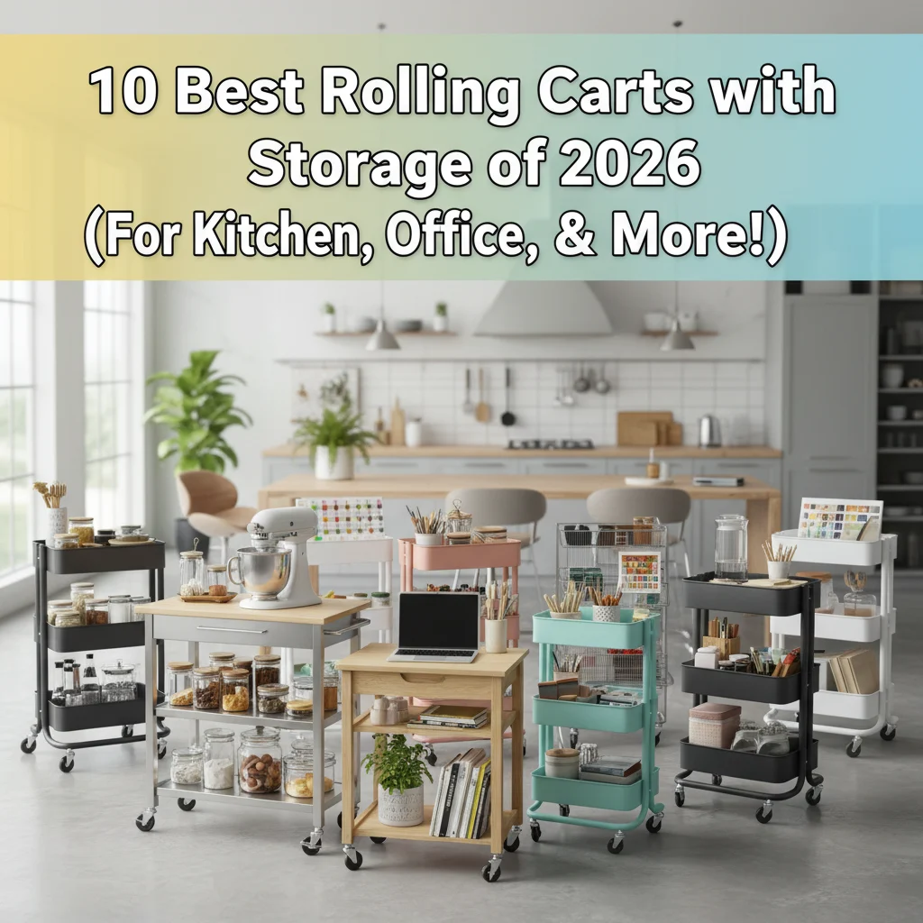 10 Best Rolling Carts with Storage of 2026 (For Kitchen, Office, & More!)