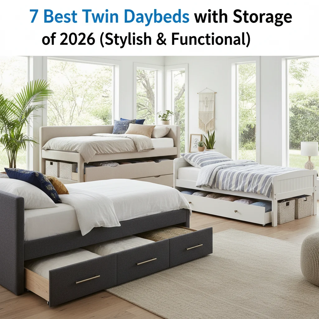 7 Best Twin Daybeds with Storage of 2026 (Stylish & Functional)