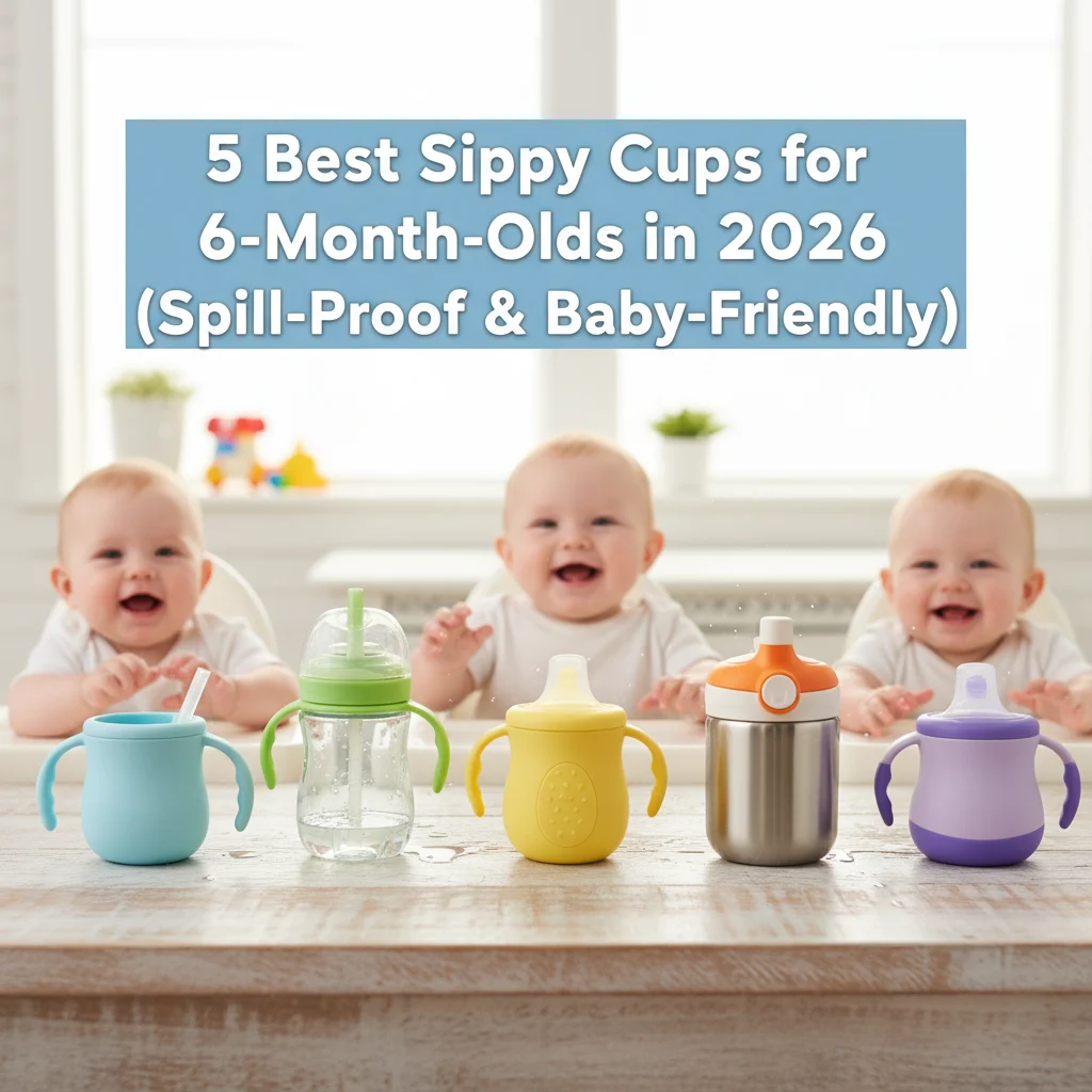 5 Best Sippy Cups for 6-Month-Olds in 2026 (Spill-Proof & Baby-Friendly)